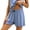 Blue, variant on BLVB Womens Pajama Shorts Soft Comfy Ruffle Lounge Sleep Shorts Summer Casual Elastic Waist Pj Bottoms
