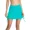 aqua, variant on Women Swimming Bottom Solid Color Side Drawstring Skirt High Waist Swimwear