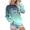 thumbnail image 1 of MSJUHEG T-Shirts de Saint-Valentin pour Femmes, Chandails à Capuchon pour Femmes, Hauts d'Entraînement pour Femmes, Mode Saint-Valentin pour Femmes, Pull à Manches Longues Col Rond avec Impression d'Amour, B L, 1 of 4