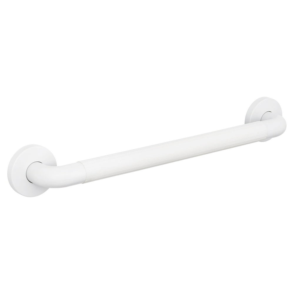 Evekare White Bathroom Grab Bar, 18 inch