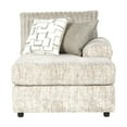 thumbnail image 6 of Roundhill Furniture Nason Wide Wale Corduroy Sectional Sofa Chaise with Armchair, Parchment, 6 of 9