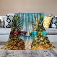 thumbnail image 2 of ARISTURING Pineapples Sunglasses Beach Soft Plush Blankets Lightweight Blanket 50x60in, 2 of 6