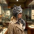 thumbnail image 6 of Hood Hat DIY Crochet Kit Adult Hand Knit Craft Supply Setm, Animal Hood Hat DIY Crochet Kit Beginner Hand Knitting Craft Supplies, DIY Craft Gift for Adults(Wolf), 6 of 6