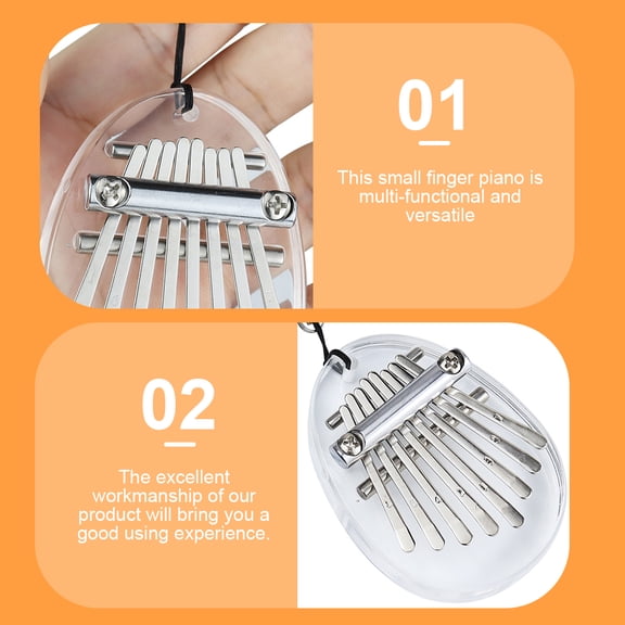 BESTYASH 1 Set Transparent Thumb Piano Kalimba Music Instrument for Adults