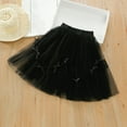 thumbnail image 2 of Kids Girl's Tutu Skirt Teens Ruffle Chiffon Mini Skater Kawaii Bow High Rise Tiered A Line Flowy Petticoat Skirt, 2 of 6