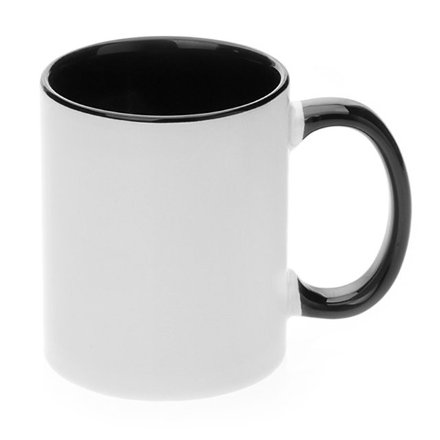 INTBUYING 36pcs 11oz Blank Sublimation Ceramic Mug with Various Colors Inner/Handle Coffee Tea Mugs