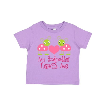 

Inktastic My Godmother Loves Me Girls Ladybug Gift Toddler Toddler Girl T-Shirt