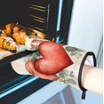 thumbnail image 5 of Valentine''s Day Oven Mitts and Pot Holders Set of 2, Heart Leaves Heat Resistant Oven Mitts Kitchen Oven Glove for Cooking, Baking, 5 of 6