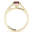 thumbnail image 2 of Aonejewelry 0.65 Ct. Ttw Emerald Cut Created Ruby and Diamond Ring In 10k Yellow Gold, 2 of 3