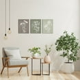 thumbnail image 4 of 3 Panel Framed Canvas Wall Art Vintage Style Flower Grasses Giclee Print Gallery Wrap Modern Home Art Decor Ready to Hang - 12 "x16" x3, 4 of 12