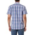 thumbnail image 3 of Unique Bargains Big & Tall Men's Shirts Short Sleeve Button Down Plaid Check Dress Shirts, 3 of 6