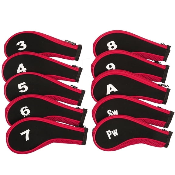 Youersen Golf Club Iron Head Covers Set, 10pcs Neoprene Zipper Iron Covers