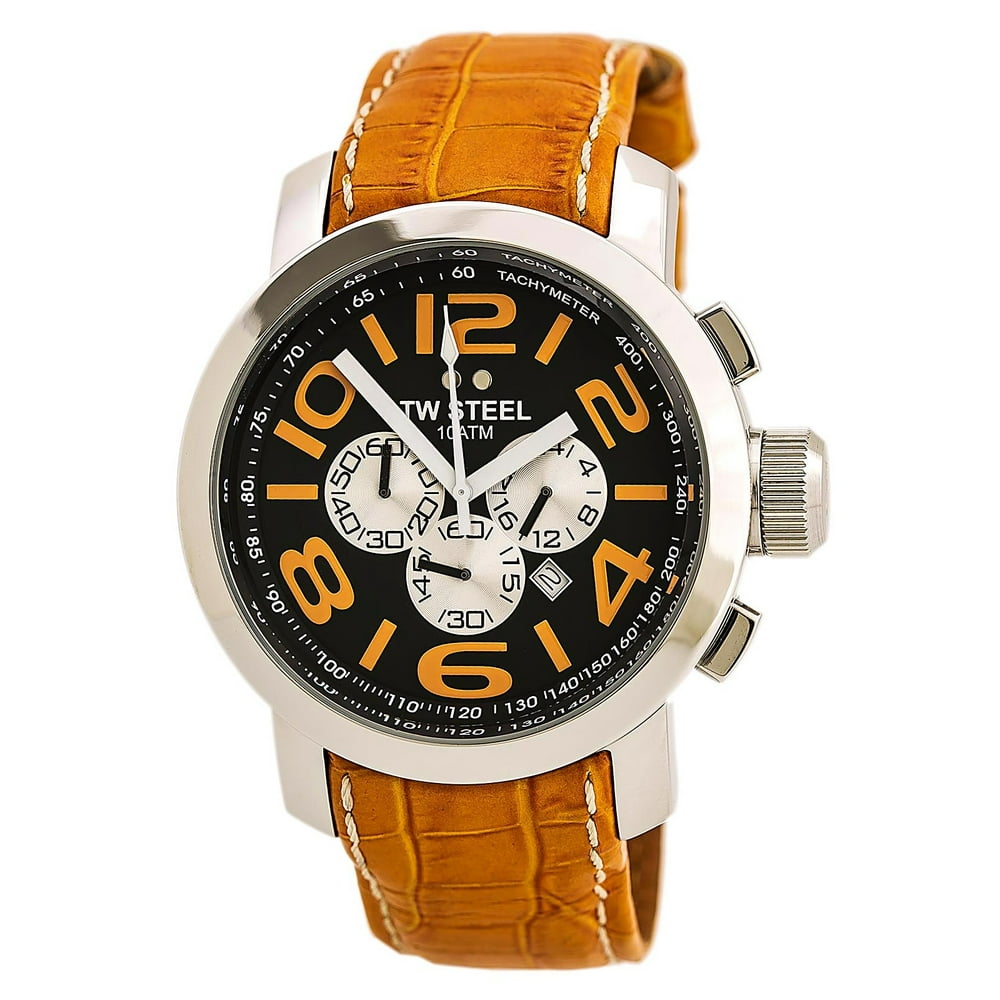 TW Steel TW Steel TW53 Men's Grandeur Chronograph Black Dial Orange