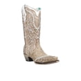 thumbnail image 2 of Corral Boots Womens Studded Tooled Inlay Snip Toe Cowboy  Mid Calf Dress Bo, 2 of 5