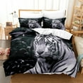 3D Animal Tiger Dog Print Bed Comforter Sets Twin Full Queen King Size