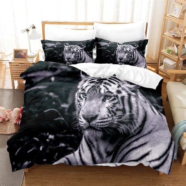 3D Animal Tiger Dog Print Bed Comforter Sets Twin Full Queen King Size