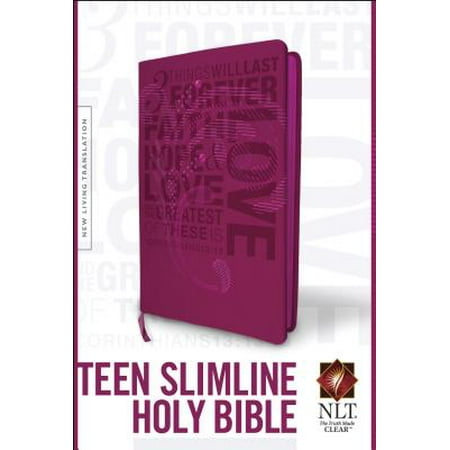 Teen Slimline Bible NLT (Red Letter, LeatherLike, Hot