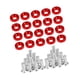 thumbnail image 5 of Paquete de 20 tornillos para matrícula con arandelas, universales, de acero inoxidable resistente a la corrosión. rojo, 5 of 9