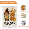thumbnail image 5 of Welcome Fall Gnome Garden Flag Pumpkin Thanksgiving 12.5x18 Inch Small Double Sided Burlap Flags For Outside Buffalo Check Plaid Outdoor Seasonal Decor For Yard, 5 of 5