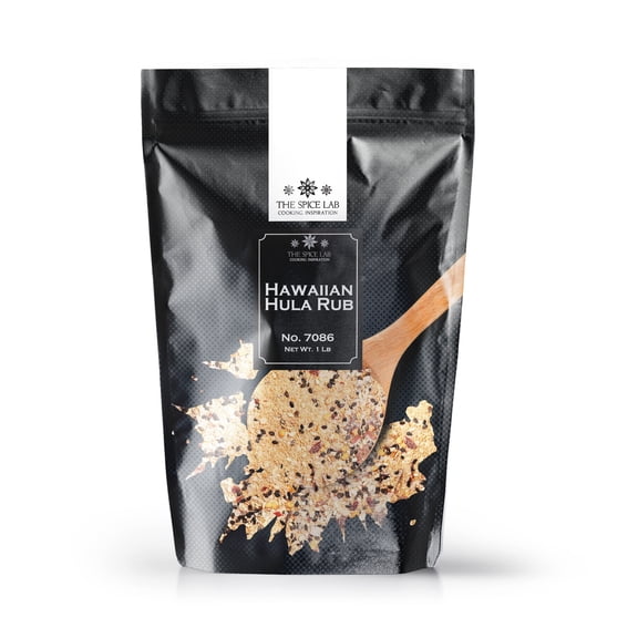 The Spice Lab Hawaiian Hula Rub - Brown Sugar, Sesame Ginger & Soy Sauce - Hawaiian Seasoning for Pork Chops, Stir Fry Vegetables & Beef, Sesame Chicken and Vegan Meat - 1 lb Resealable Bag - 7086