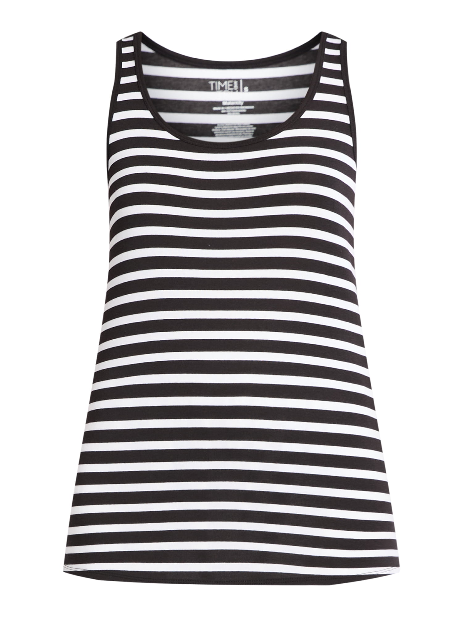 Time and Tru Women's Maternity Non Shirred Tank Top, Sizes S-XXL