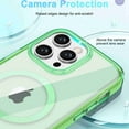 thumbnail image 7 of ELEHOLD Full Body Magnetic Case for iPhone 14 Pro Max,Built-in Front Screen Protector 360 Protection Compatible with Mag Safe Transparent Clear Shockproof Cover for iPhone 14 Pro Max,Green, 7 of 7