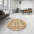 thumbnail image 4 of Ahgly Company Machine Washable Indoor Square Transitional Brown Gold Area Rugs, 4' Square, 4 of 7