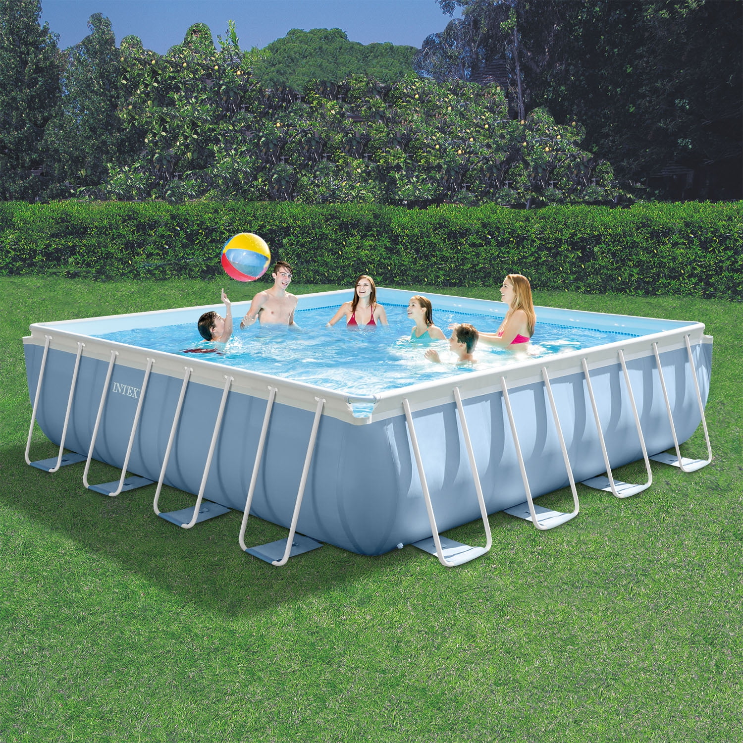 Intex 16' x 16' x 48" Prism Frame MAX Above Ground Swimming Pool with Filter Pump by INTEX TRADING LTD