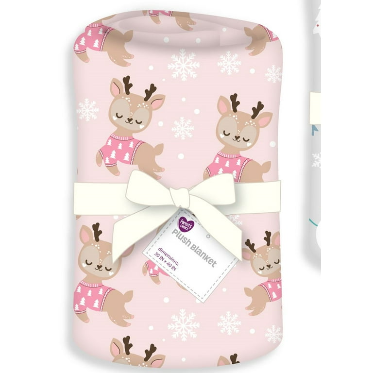 Parents Choice Plush Baby Blanket Reindeer 30 x 36 Walmart