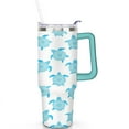 thumbnail image 2 of Cute Sea Turtle3 40 Oz Tumbler with Handle Lid and Straw, Stainless Steel Double Walled Vacuum Insulated Cup, Cute Anniversary Wedding Birthday Gifts Tumbler for Women Men Friends Outdoor Indoor, 2 of 7