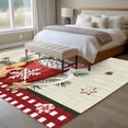 thumbnail image 4 of Christmas Area Rugs 6'x9', Washable Small Throw Rugs for Kitchen Dining room, Xmas Ice Cream Snowflakes Candy Pine Needles Indoor Outdoor Rug Non-Slip Low Pile Carpet Runner Reversible Floor Mats, 4 of 8