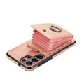 thumbnail image 5 of for Samsung Galaxy S22 Ultra Wallet Case with Card Holder, PU Leather Case with Ring Holder Kickstand, Snap Button Card Slots Case for Women Men for S22 Ultra with Crossbody Strap - Rosegold, 5 of 8