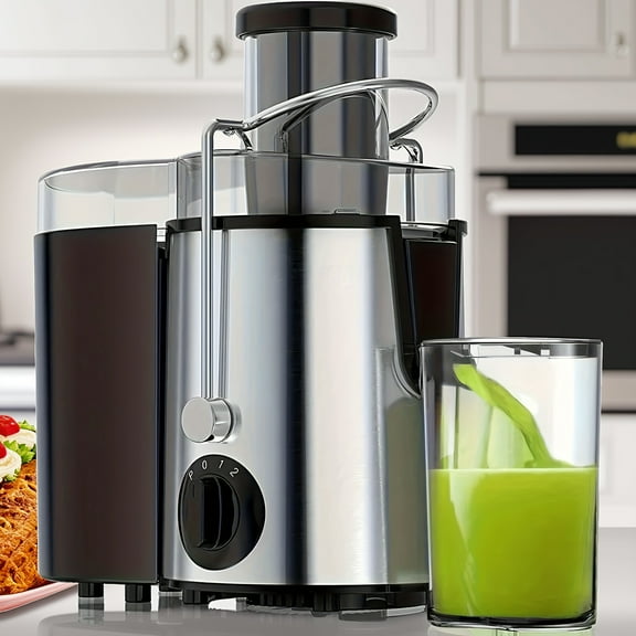 Multifunctional Juicer 500W, 3-inch Wide Mouth Fruit Vegetable Extractor, 3-Speed Settings, 400W Motor, High Yield Easy Clean Fast Juicing for Fruits & Vegetables