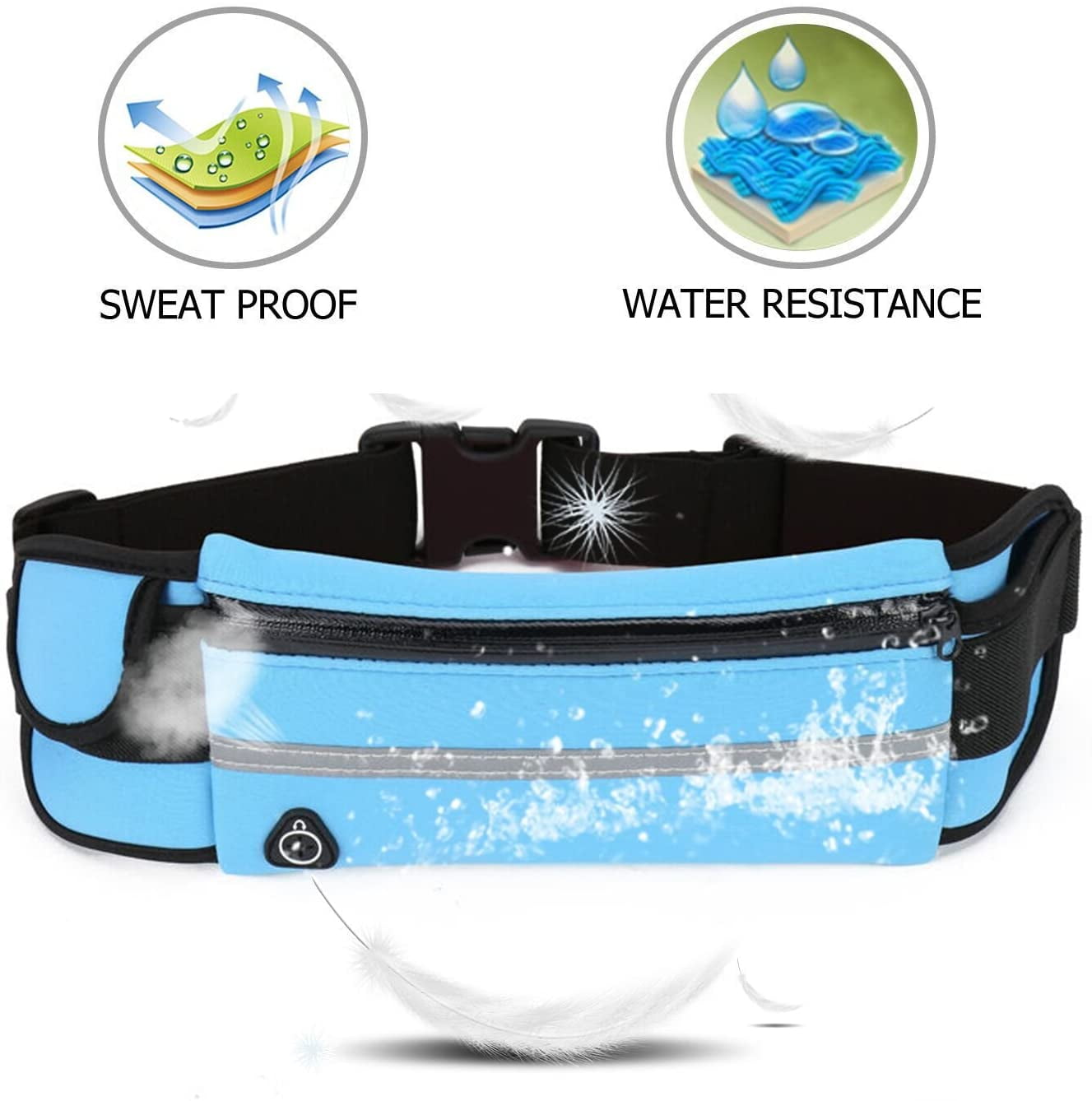 Adjustable Running Pouch for All Kinds of Phones iPhone Android Windows Running Belt Waist Pack Runners Belt Fanny Pack for Hiking Fitness 