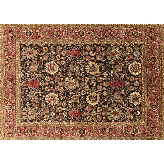 Ahgly Company Indoor Rectangle Oriental Brown Industrial Area Rugs, 2' x 4'