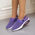 thumbnail image 4 of Anuirheih Slip on Sandals Women,Women's Shoes Low-top Casual Lightweight Lazy Walking Shoes Flying Woven Slippers(Purple), 4 of 7