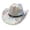 White, variant on AJGRHE Glitter Cowboy Hat for Women Men Western Cowboy Hat Carnival Party Unisex Wide Brimmed Fancy Dress Accessory Sequin Cowboy Festival Hat Purple One Size