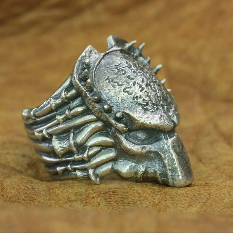 Leopard Pattern Sterling Silver Ring. Handmade. Dalmatian. Hammered. Mottled. Chunky Ring Band. Mens Ring. Womens Ring Size Made To Order