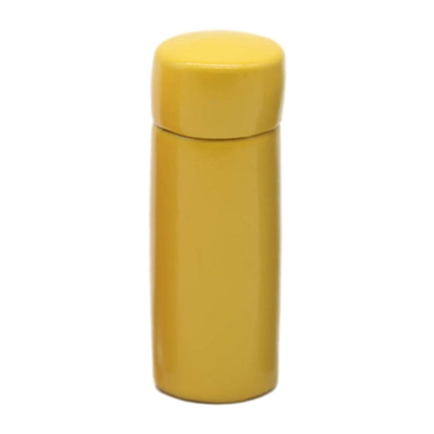 Vasos térmicos en miniatura para casa de muñecas, escena de vida con tapa extraíble, casa de muñecas amarillo