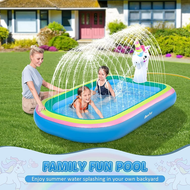 Water Slide Inflatable Spinkle Pool Fo Kids, Cute Dinosau Kiddie
