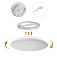 thumbnail image 4 of 12" Round LED Ceiling Light Fixture - Modern Flush Mount 24W 6500K Cool Daylight Energy - Ideal for Office Kitchen Bedroom Living Room Bathroom Dining Room Hallway and Entryway, White, 4 of 9
