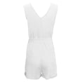 thumbnail image 6 of Niuer Summer Sleeveless Jumpsuit Romper for Ladies Women Casual Loose Tie Waist Short Playsuit with Pockets, 6 of 8