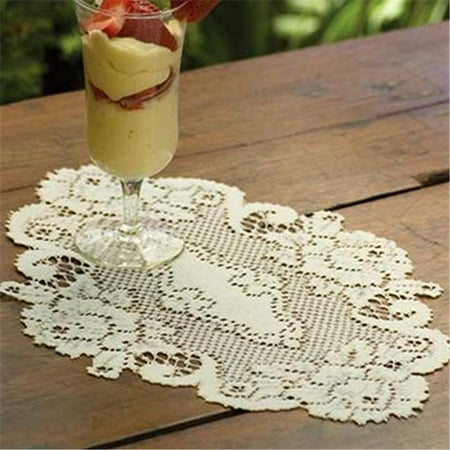 Martha Stewart Doily Lace - heritage lace vt-1014w 10 x 14 in. vintage rose doily