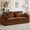 Espresso, variant on Yeahumalia 87" Chenille Loveseat Sofa Sleeper 24" Extra Deep Seat Couch with 4 Throw Pillows, Beige