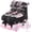 Pink, variant on Kids Roller Skates for Boys, Black Adjustable Rollerskates with Light up Wheels for Big Kids, Birthday Gift for Beginner Outdoor Sports