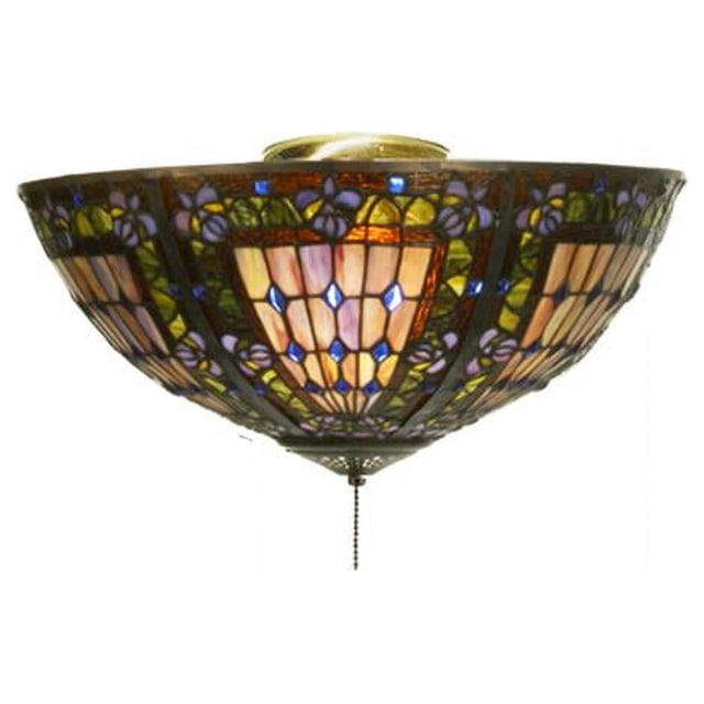 MEYDA 97659 16 in. W Fleur-De-Lis Fan Light Fixture