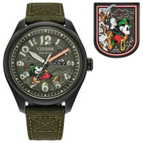 Citizen Eco-Drive Men's Disney Alpine Mickey Mouse Strap Boxed Set Watch with Pin - AW0148-47W