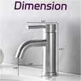 thumbnail image 4 of JERFIT Modern Single Hole Bathroom Sink Faucet in Brushed Nickel, Water-Saving 1.2 GPM, High Arc Spout with Aerator, Easy Install for Vanity, 4 of 8