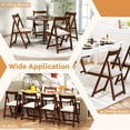 thumbnail image 4 of Gymax Upholstered Dining Chair Set of 4 w/ Curved Backrest Rubber Wood Frame Walnut, 4 of 10