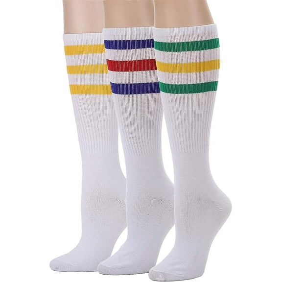 3 Pairs Over the Calf Tube Socks